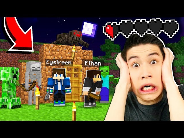 Surviving Our First Night in Minecraft! (EP1)
