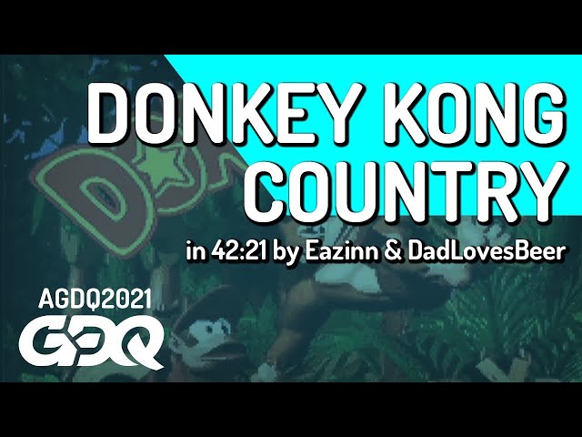 Donkey Kong Country by Eazinn and DadLovesBeer in 42:21 - Awesome Games Done Quick 2021 Online