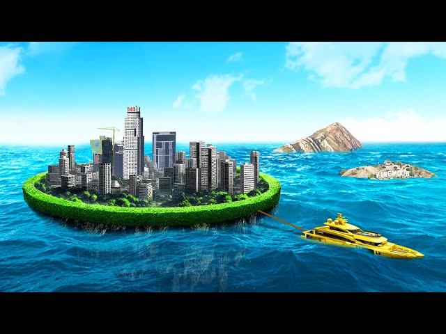 Building a FLOATING CITY in GTA 5! (Tsunami)