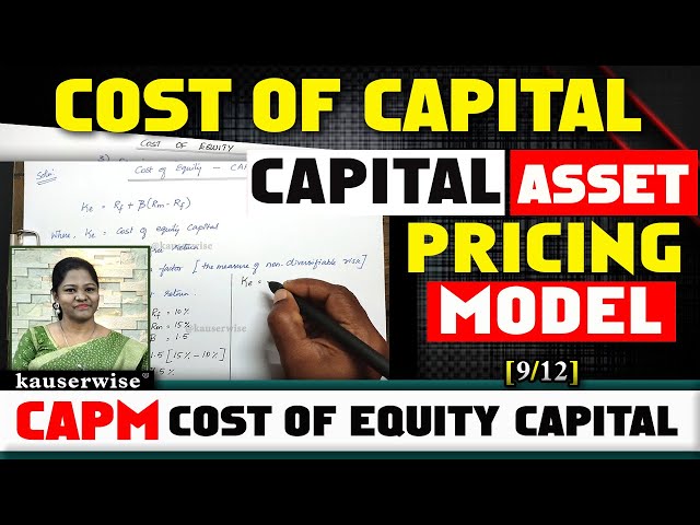 [9/12] Cost of Equity | CAPM | Cost of Capital Financial Management | Solved Problem | Kauserwise