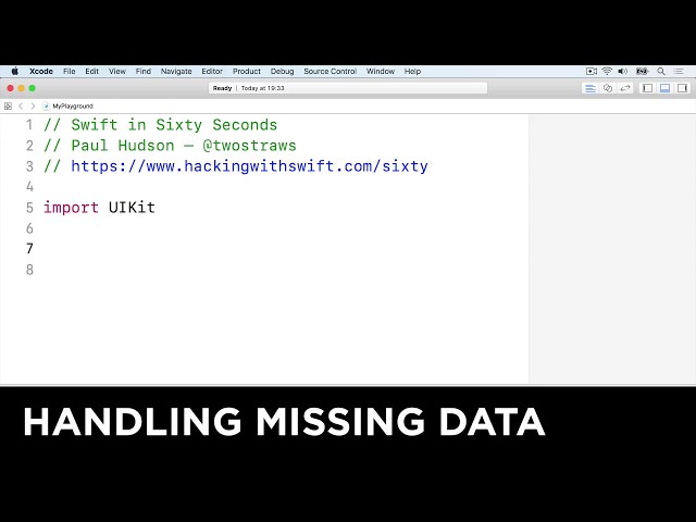 Handling missing data – Swift in Sixty Seconds