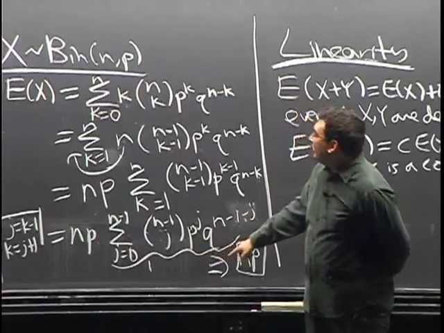 Lecture 9: Expectation, Indicator Random Variables, Linearity | Statistics 110