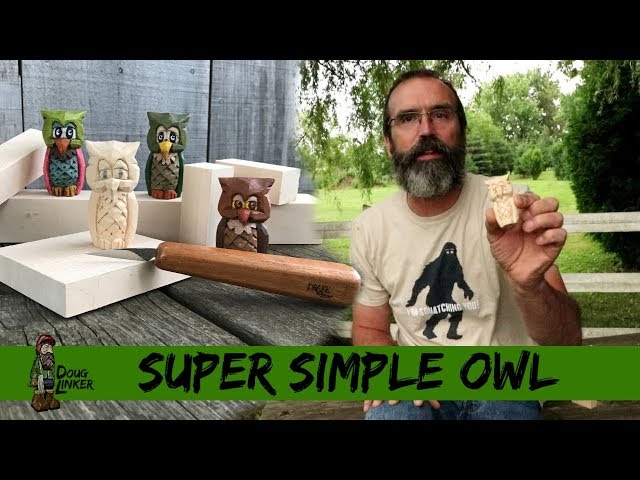 How To Carve A Simple, Fast And Easy Owl With Just A Knife and Block of Wood-Full Tutorial