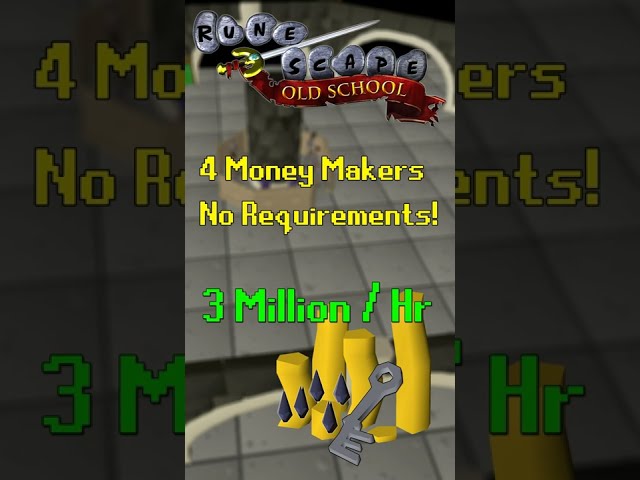Runescape Money Making with NO REQUIREMENTS - 3m GP / Hr - [OSRS] #shorts