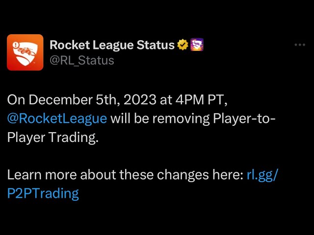 Rip Rocket League Trading! 🥺