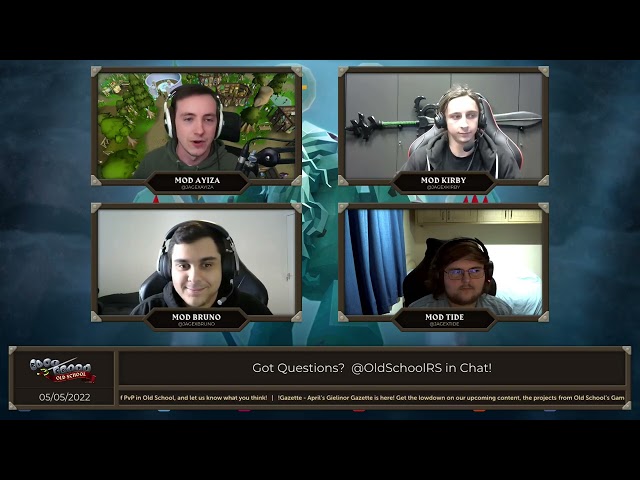 OSRS Dev QA VOD - 2022.05.05 - General Q&A with PvP Arena Rewards Blog Discussion