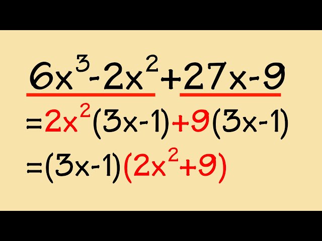 How to factor by grouping (for 4-term polynomials)