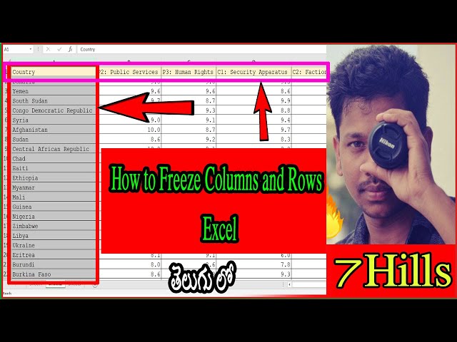 Excel Tricks |  Freeze Columns and Rows