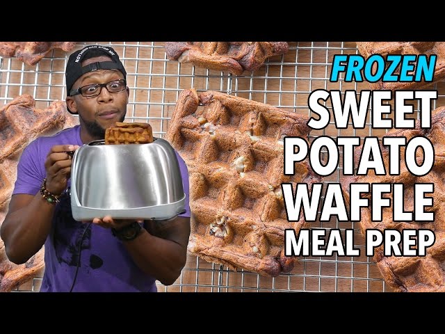 DIY Breakfast Frozen Sweet Potato Waffle Meal Prep / Gofres de Batata Congelados