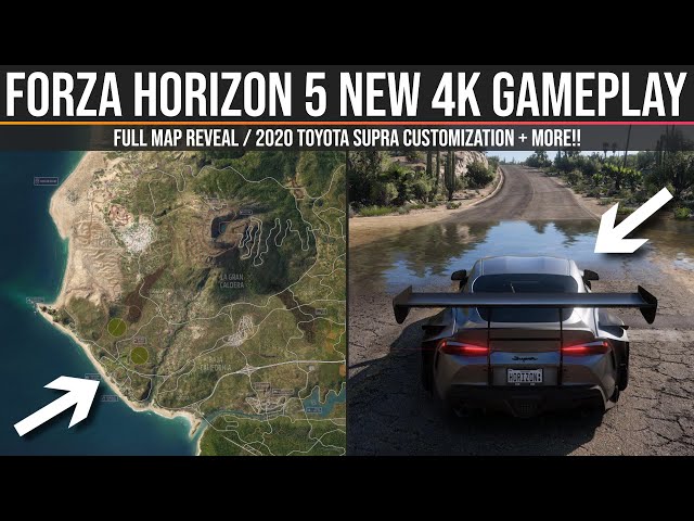 Forza Horizon 5 - NEW 4K Gameplay - 2020 Toyota Supra Customization / Full Map Reveal + MORE!!