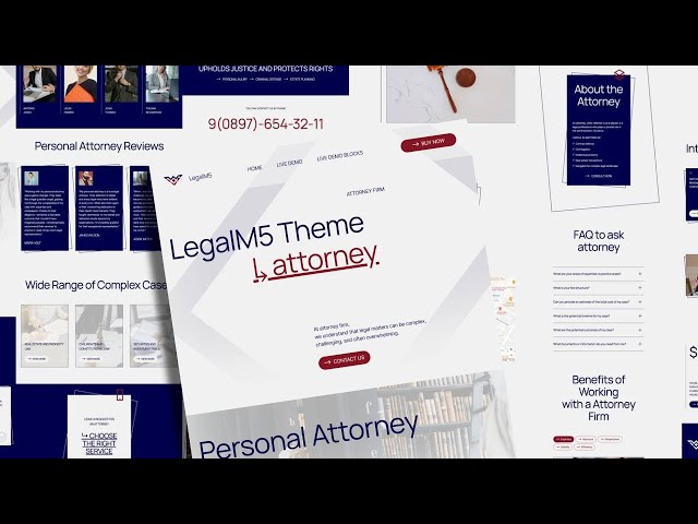 Law firm Website Builder | Attorney Website Template | LegalM5 for Mobirise