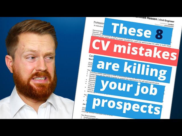 8 CV mistakes that will kill your job applications | Fix them now