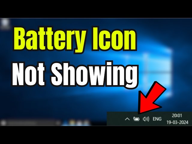 Laptop Battery Icon Not Showing ? | Battery icon missing in taskbar and settings