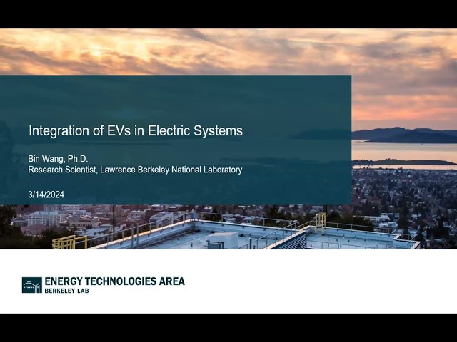 Integration of EVs in Electric Systems | Bin Wang | Smart Grid Seminar