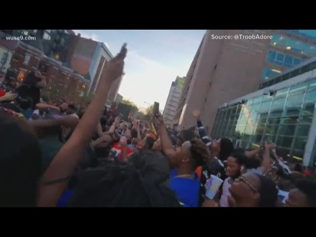 Hundreds flood DC streets playing, dancing to go-go music | #DONTMUTEDC