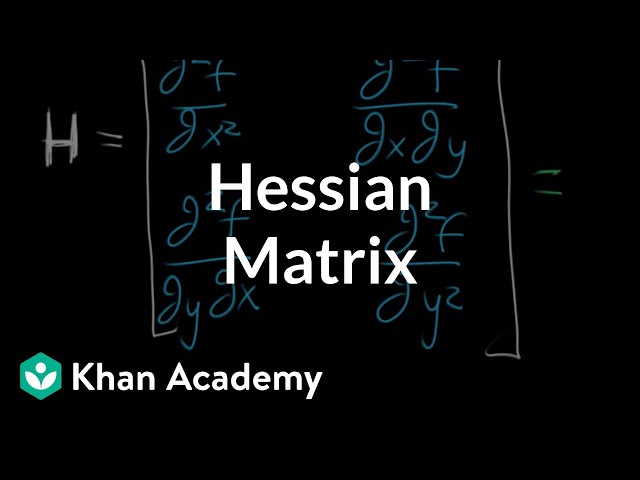 The Hessian matrix | Multivariable calculus | Khan Academy