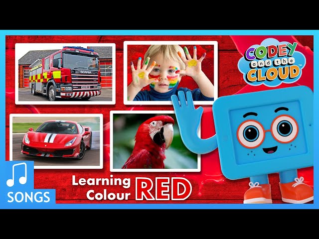 Learn Colors For Kids - Red  🚘  🚒  🐙 | Mr Painter Song | Codey And The Cloud S1 • E6