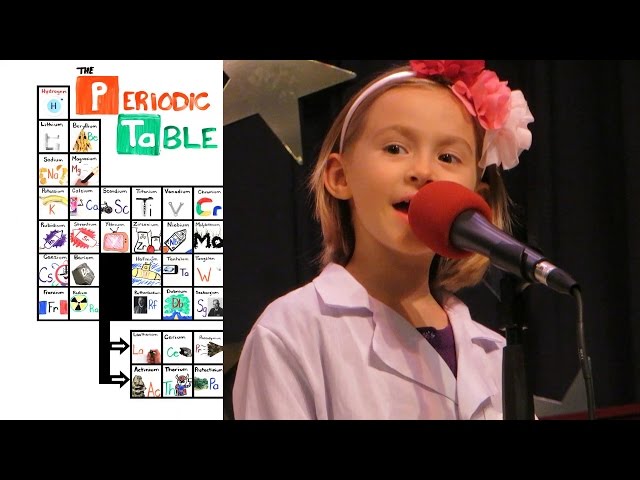 6yo Girl sings “The NEW Periodic Table Song (In Order)” at talent show