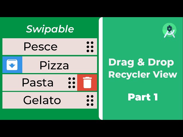 Drag & Drop + Swipable RecyclerView in Android Studio Tutorial [Part 1/3] (Kotlin)