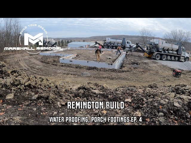 Building a Post Frame Home | Waterproofing ICF Frost Wall + Porch Footings | Ep4