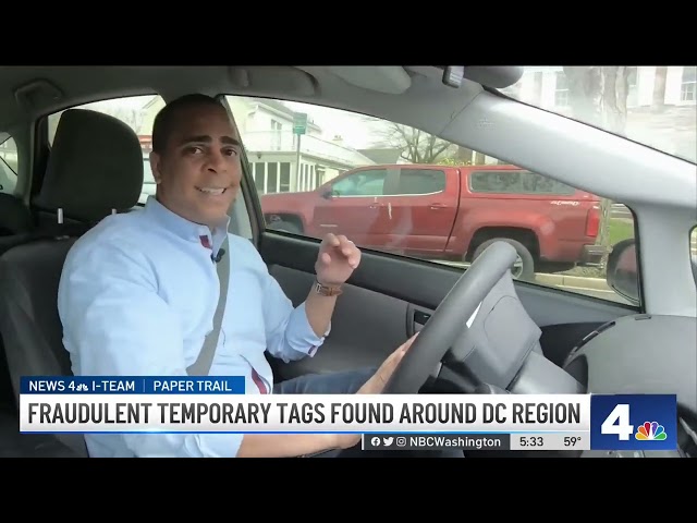Fraudulent Temporary Tags From Texas Found Around DC Region | NBC4 Washington