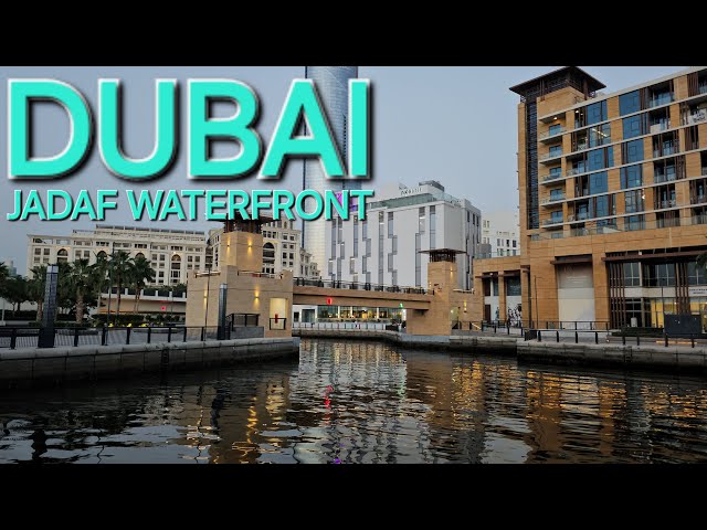 6pm Dubai UAE Metro +Walk Tour: Oud Metha Metro Stn to "JADDAF WATERFRONT" & DFC (4.27.24: 4K-UHD)