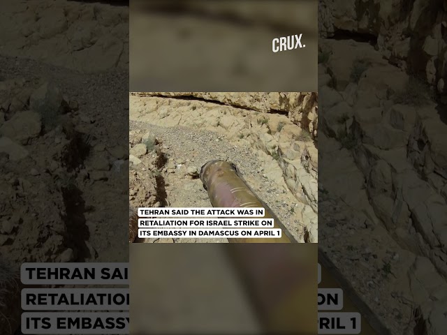 Drone View Shows Apparent Remains Of a Ballistic Missile In Israel