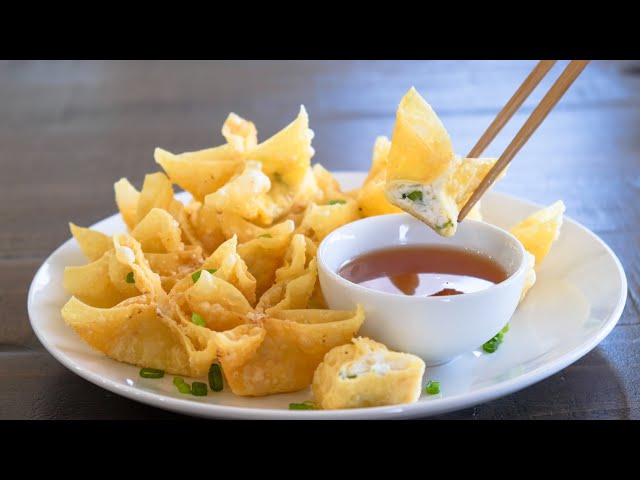 How to Make Cream Cheese Wontons or Crab Rangoon with Sweet and Sour Sauce ♥ Episode 266