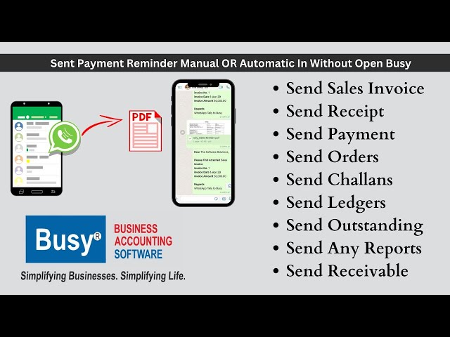 Payment Reminder in Busy Software | Send Auto Payment Reminder From Busy Software And Manual Sent
