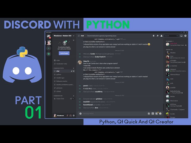 DISCORD APP WITH PYTHON AND PYSIDE2 - [TIME LAPSE VIDEO] MODERN GUI - PART 01