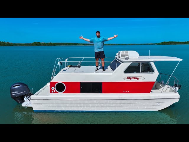 WATER TESTING My Fully Restored Houseboat! (Itty Bitty Reveal)