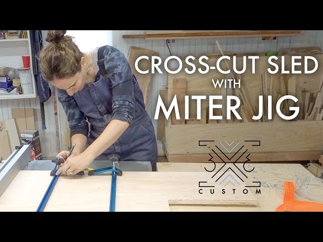 Making a Cross Cut Sled // Miter Jig // Stop Block // T-Track // Woodworking