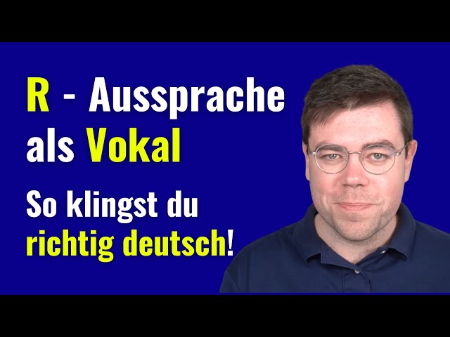 How To Pronounce The "R" After A Vowel | German Pronunciation