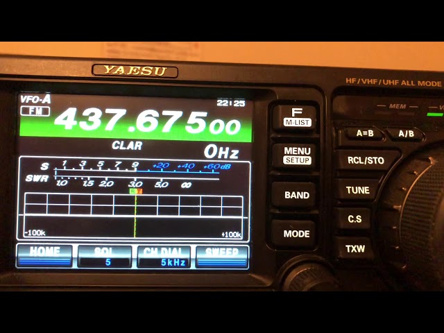 Yaesu 991a split operation for  working the ISS cross band repeater.