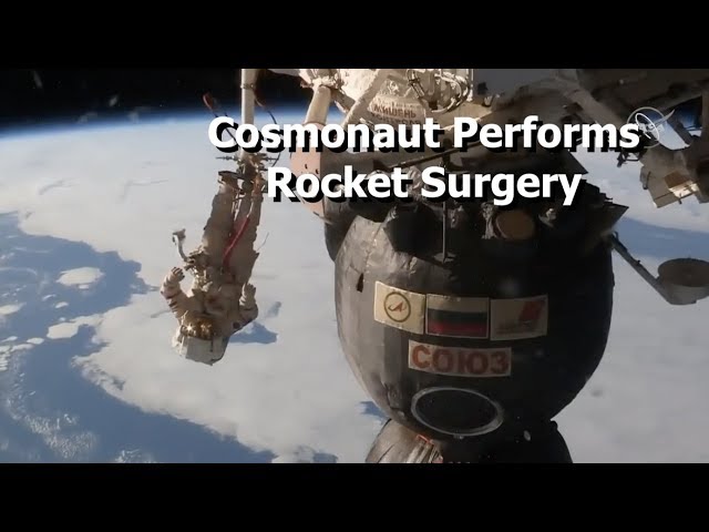 Cosmonaut Performs Rocket Surgery, While Spacewalking, With a Knife.