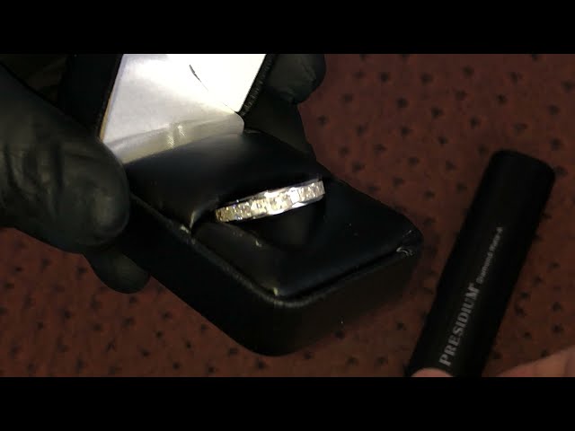 Princess Cut VVS1 Clarity Moissanite Eternity Ring Passes Diamond Testers