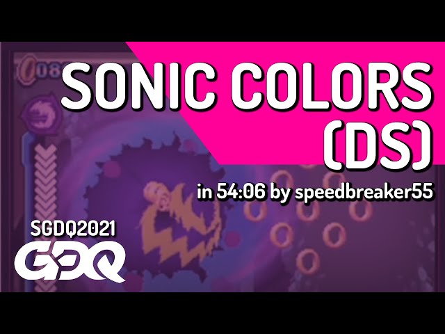Sonic Colors (DS) by speedbreaker55 in 54:06 - Summer Games Done Quick 2021 Online