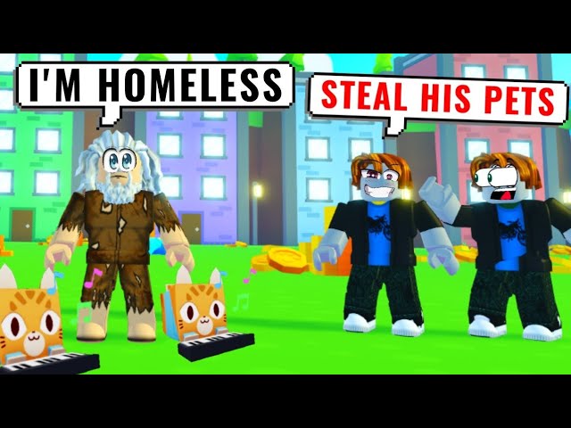 STEALING a HOMELESS MAN's EXCLUSIVES! in Pet Simulator X
