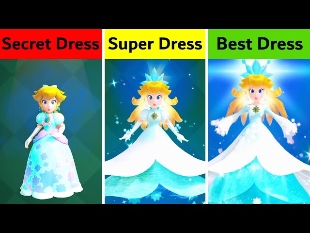 Princess Peach Showtime - All Outfits (Dresses & Ribbons)
