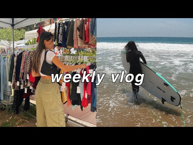 WEEKLY VLOG | first time surfing, casual week, flea market finds