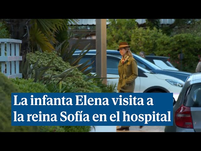 La infanta Elena visita a su madre, la reina Sofía, en el hospital