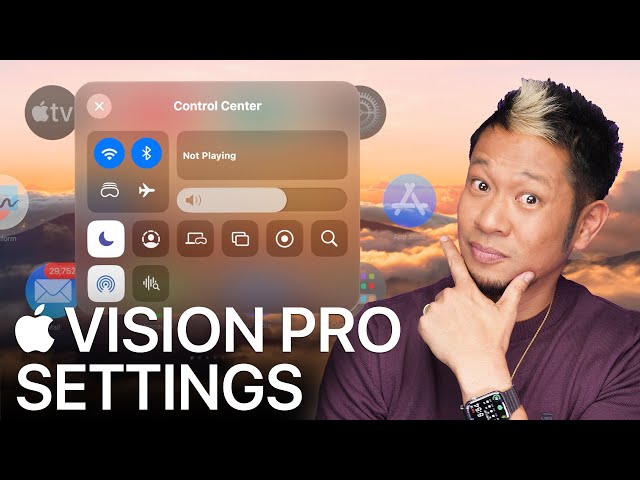 Apple Vision Pro - Settings & Control Center visionOS Walkthrough