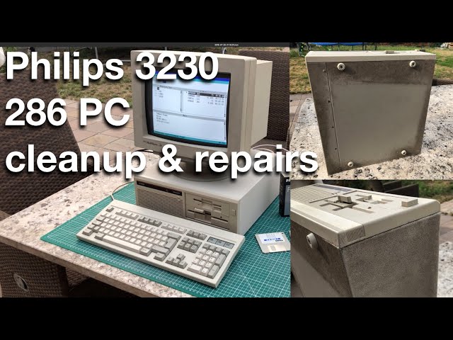 Philips P3230 286 retro PC cleanup and repair challenge