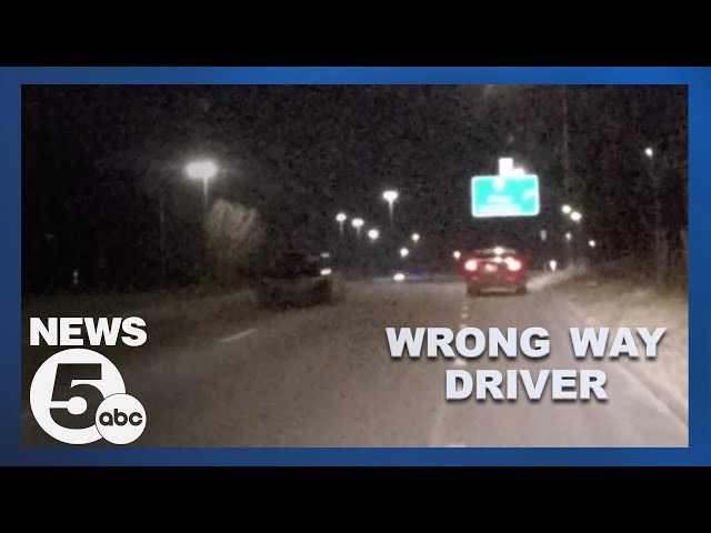 Driver goes wrong way on Cleveland freeway
