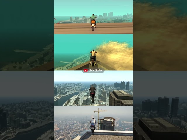 BIKE JUMP From the HIGHEST BUILDINGS in GTA Games! 🏍