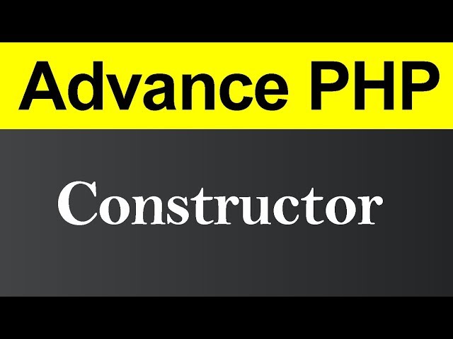 Constructor in PHP (Hindi)