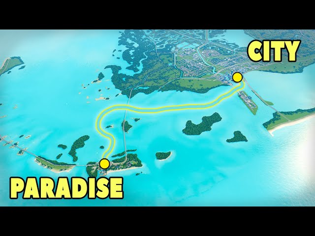 I just built the best FERRY SERVICE in Cities Skylines | Sunset City 11