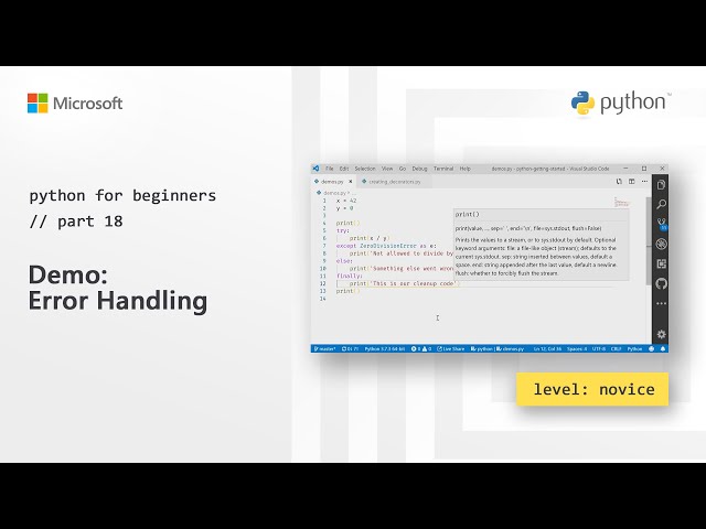 Demo: Error Handling | Python for Beginners [18 of 44]