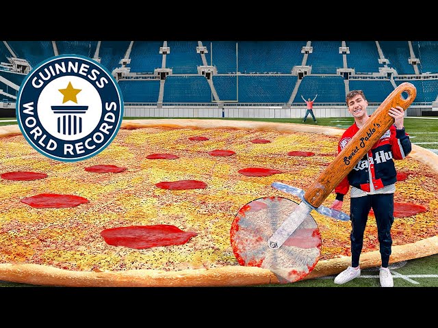 I Made The World's Largest Pizza (132 Feet)
