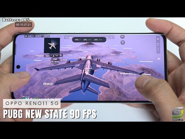 Oppo Reno11 5G test game PUBG NEW STATE Max Setting 90FPS Ultra Graphics